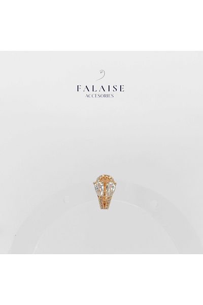 Falaise Accessories DAMLA STONE DETAILED KIRDAK EARRING