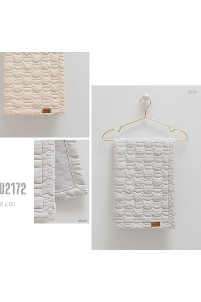 Caramell My Baby Kumsal Baby Blanket New Season Combed Cotton and Soft Textured 80X90 Capitone 2172