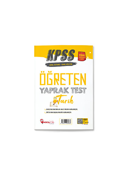Hoca Kafası Yayınları 2026 KPSS GY-GK Tarih Öğreten Yaprak Test