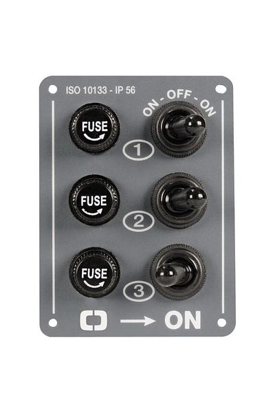 OSCULATI Panou de control vertical electric cu 3 întrerupătoare, capac de cauciuc