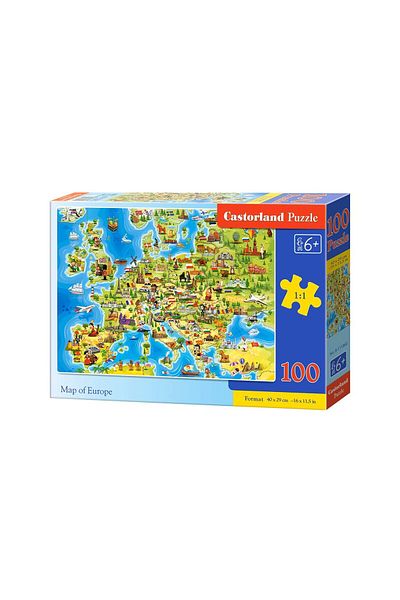 Castorland Puzzle - Map of Europe, 100 piese
