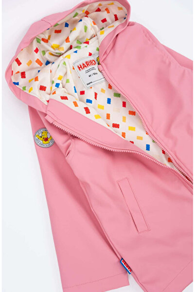 mayakids معطف واق من المطر بغطاء للرأس للفتيات باللون الوردي