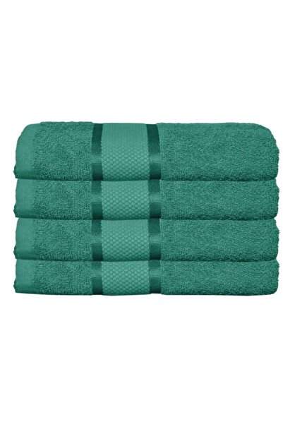 OEM Set 4 Hand Towels, Cotton, 30x50cm, 400g/m², Dark Green