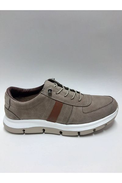 VELOCE Genuine Leather Nubuck Sand Color Lightweight Comfortable Laceless Daily Summer Men's Shoes