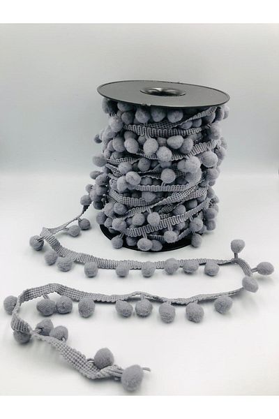 DUCK HOBY 3 Meters Ribbon Pompom Decorative Ribbon Meter Pompom Colorful Pompom
