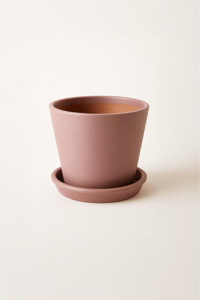 Evdek Tabaklı Vizon Konik Çömlek Saksı 23x23 Cm