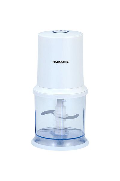 Hausberg Electric chopper HB-4502AB, 400W, 1 speed, 500 ml, plastic bowl, 2-blade knife