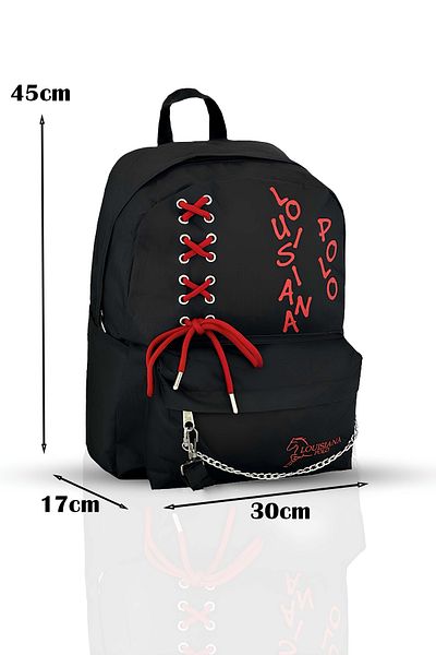 louisiana polo School Set – Bag + Thermal Nutrition + Pen Holder + Blue Flask Red 1141