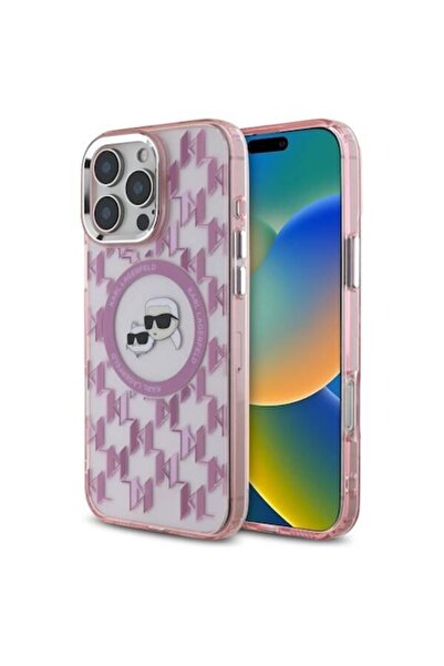 Karl Lagerfeld Carcasă de telefon Pinky Monogram pentru iPhone 16 Pro (Xtreme...