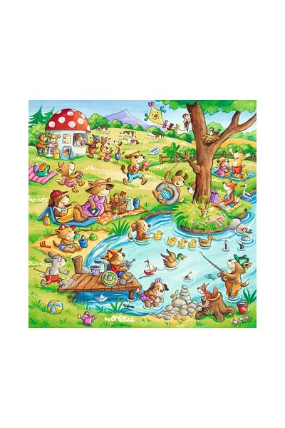 RAVENSBURGER Puzzle 3x49 pieces - Countryside Vacation