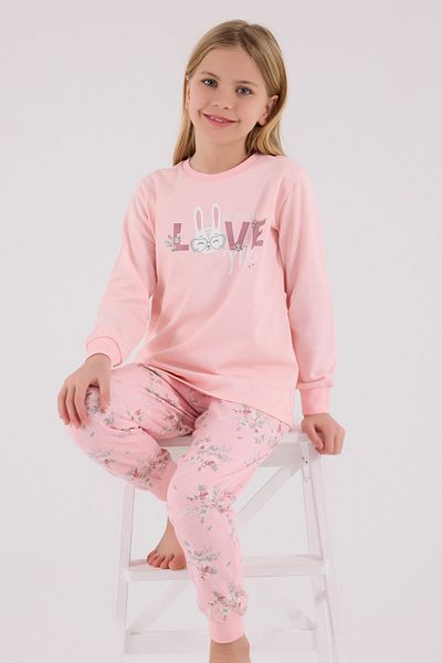 Rolypoly Set pijama roz pentru fete