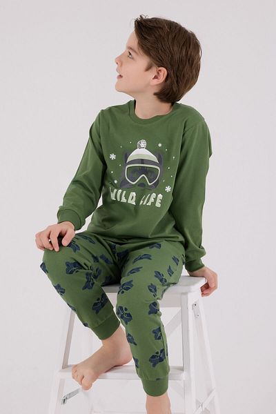 Rolypoly Boy's Green Pajama Set