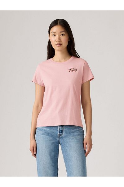 Levi's Women's Pink Flower Patterned T-Shirt A2086-0421