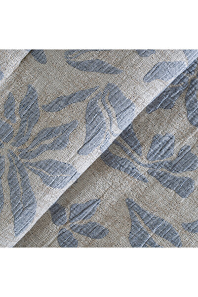 Boutique Blanche cotton jacquard 3pc super king comforter set, 250*260cm, blue