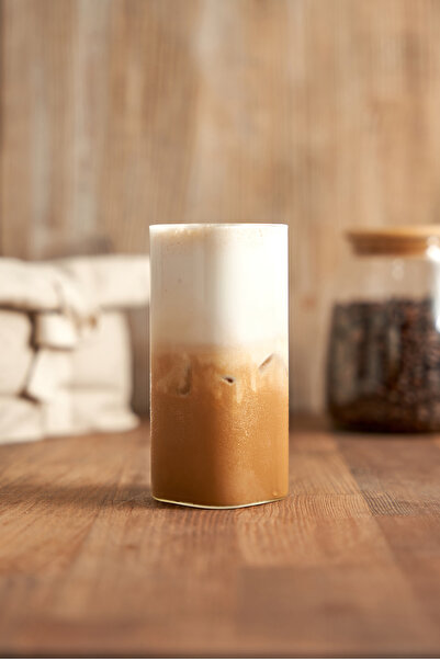 FH finehome Nevada Tekli Kare Borosilikat Cam Bardak 400 Ml