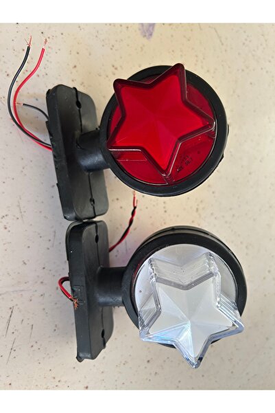 Genel Markalar Takoz lamba yıldız model 12.24 volt kırmızı beyaz 2 adet