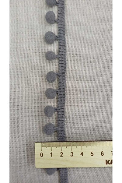 ARN Gray Stripe 1 cm Row Pompom 1 Ball 18 Meters