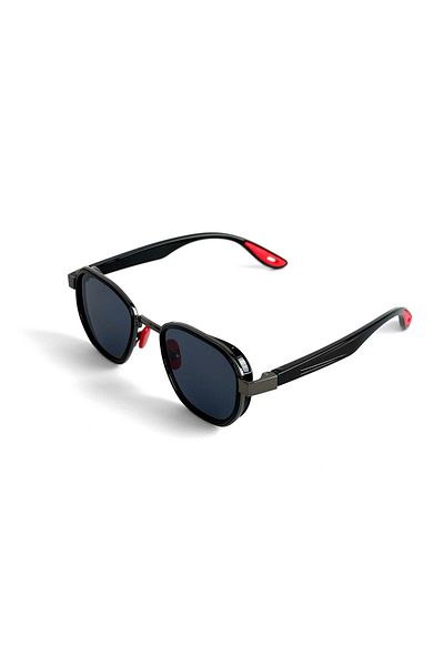 ablukaonline Men's Sporty Detailed Glasses Black