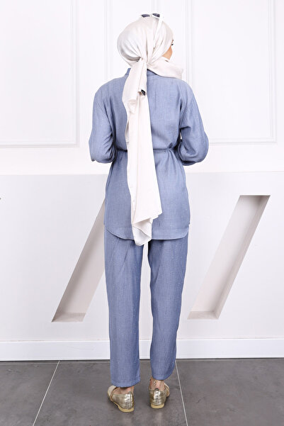 İmajButik Σετ παντελονιού Blue Stone Tunic