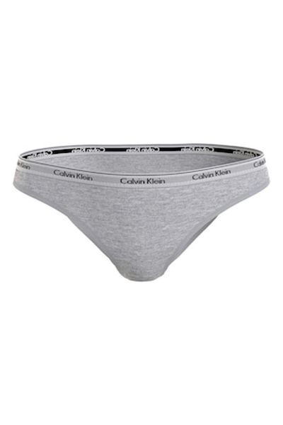 Calvin Klein Chiloți de damă cu bandă la talie cu logo, gri melanj, mărimea L