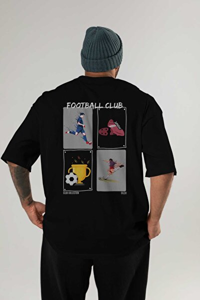 Ankhises Tricou oversize cu imprimeu pe spate Football Club Bărbați Femei Tri...