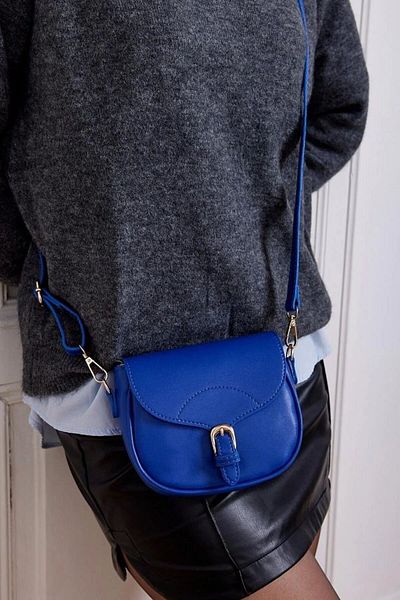 glowfit Geantă Saks Blue Cap pentru damă, cu cataramă și curea în cruce