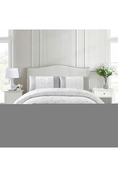Boutique Blanche 3pcs polyester comforter set super king, grey 250*260cm