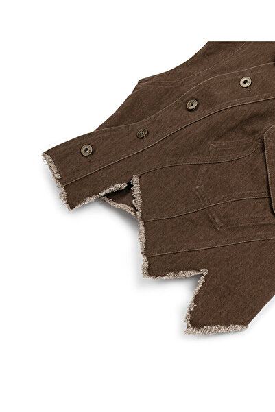 Twist Asymmetric Non Denim Vest