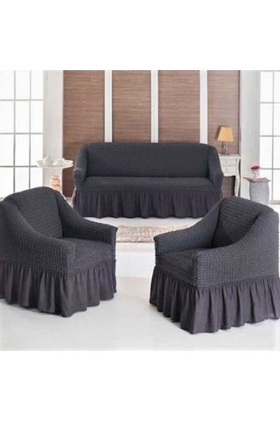 sarra 3-piece Sofa and Armchair Cover Set - Grey