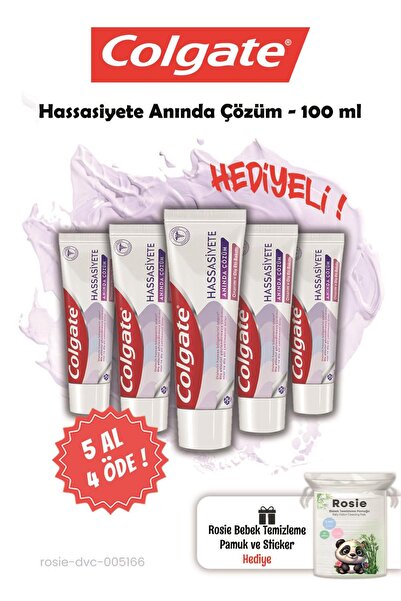 Colgate 5 AL 4 ÖDE Hassasiyete Anında Çözüm 100 ml ve Rosie Hediye