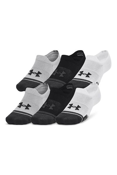 Under Armour Performance Tech Short Socks - 3 Pairs, White, Black, M