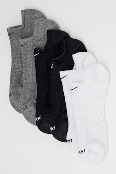 Nike Set de șosete Dri-FIT Everyday Plus - 6 perechi, Gri, Alb, Negru, L