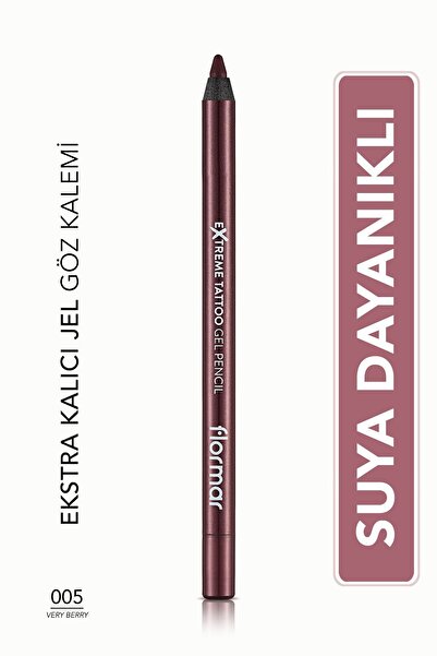 Flormar MATTE LONG-LASTING EYE PENCIL (BURGUNDY) - VIVID COLOR - 005 VERY BER...