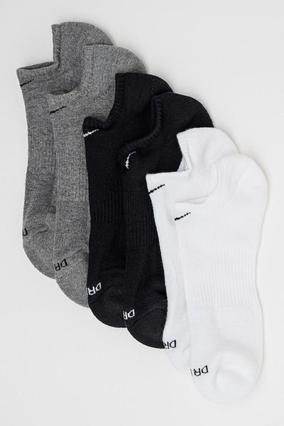 Nike Set de șosete Dri-FIT Everyday Plus - 6 perechi, Gri, Alb, Negru, L