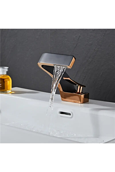 Flextail صنبور حوض الحمام الفاخر من النحاس الذهبي الوردي والذهبي الأسود