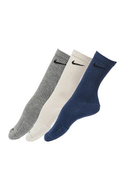 Nike Șosete fitness unisex Everyday Plus - 3 perechi, gri, bleumarin, mărimea L