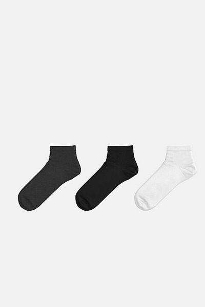 LC Waikiki - Set of ankle socks - 3 pairs, Black, Optical white, Anthracite gray, 39-42