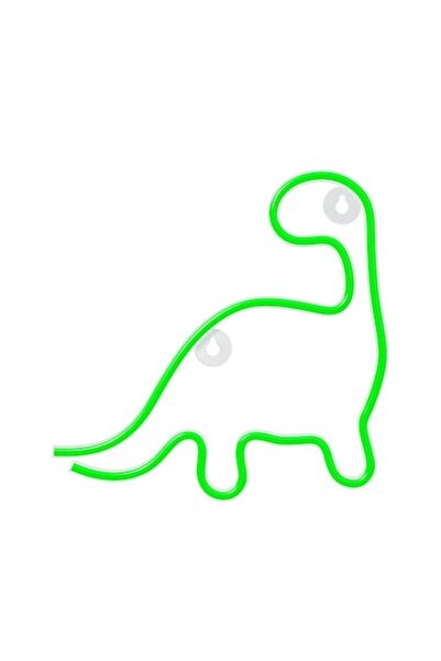 Dali Decorațiune de perete LED în formă de dinozaur, lumină verde, 23,5x24,5 cm
