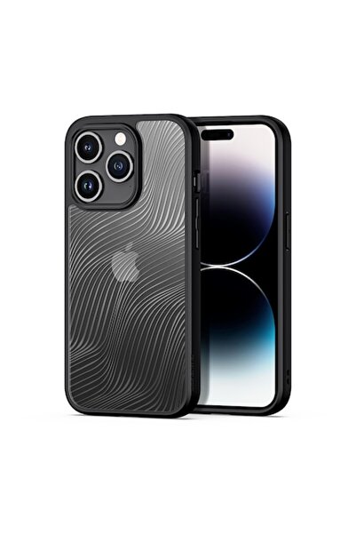 Dali Husă de protecție compatibilă cu Apple iPhone 15 Pro, Aimo, margini negre, policarbonat, transparentă