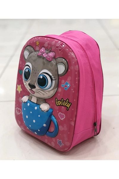 glowfit 5D Embossed Cup Kitten Kindergarten and Nursery Backpack