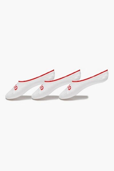 HUGO , Set of ultra-short socks with logo - 3 pairs, Red, White, Size 41-42 EU