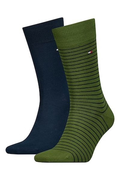 Tommy Hilfiger , Set de sosete lungi - 2 perechi, Verde inchis, Bleumarin, 39-42