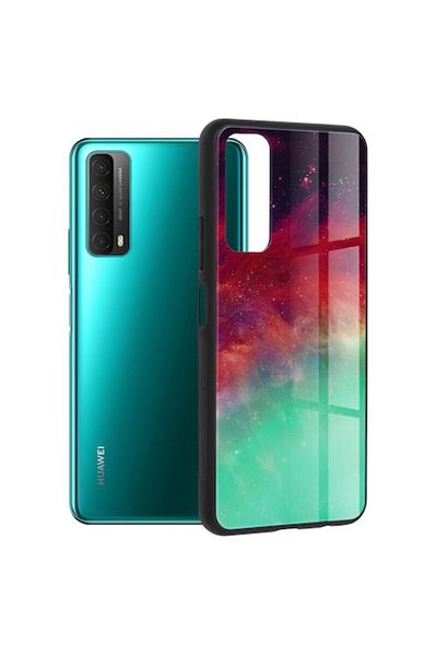 dalip Glaze Series Protective Case for Huawei P Smart 2021, Polycarbonate, Fiery Ocean, Multicolor