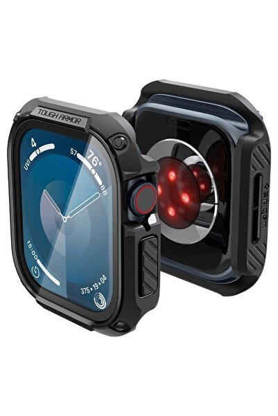 Spigen Protective Case and Strap for Apple Watch 10 46mm, Tough Armor, Military Silicone, Black