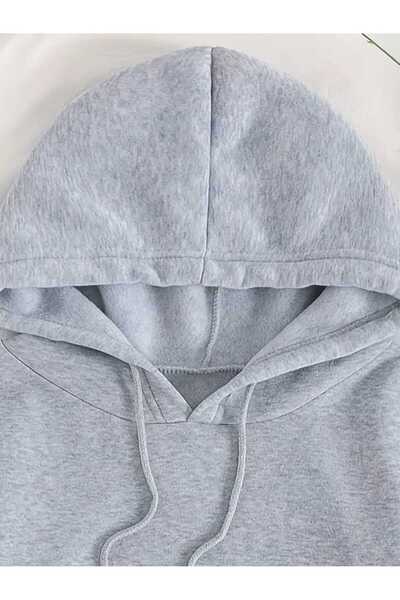 caddekombin Backstreet Boys Printed Hooded Pocket Inside Wool Gray Sweatshirt
