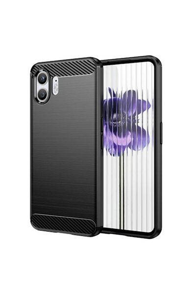 dalip Protective Case Compatible with Nothing Phone 2, Carbon Silicone, Black