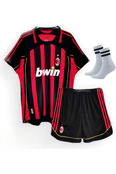 SPECİAL ARENA MILAN 2006/07 ŞAMPİYONLAR LİGİ KIRMIZI MALDINI ÇOCUK FORMASI 4LÜ SET