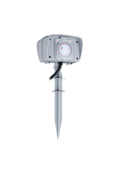 DPM Garden electric post with timer, 2 sockets, IP44, 1.5 m