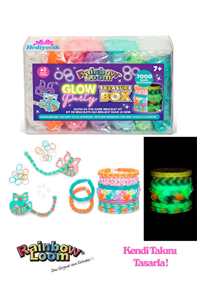 hediyecik قوس قزح لوم ®   مجموعة صنع المجوهرات من تريجر بوكس ​​جلو إن ذا دارك...