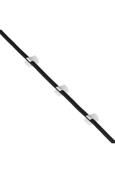 Dali Cleme autoadezive pentru bandă LED, set de 10, 1,3x1 cm, plastic, albe